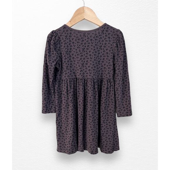 H&M Brown and Black Leopard Print Dress, Size 5T - Picture 2 of 5